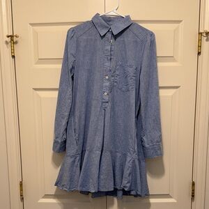 Tuckernuck Light Blue Chambray Shirt Dress